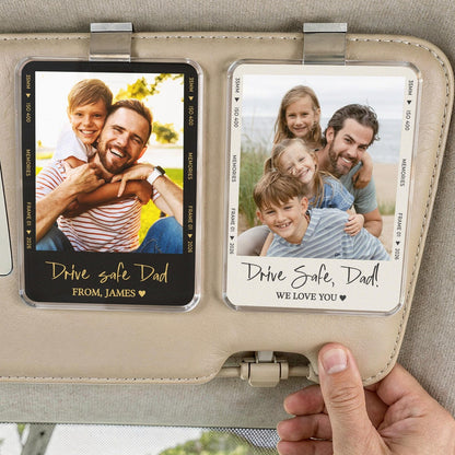 Fathers Day Gift For Dad Photo Car Visor Clip, Drive Safe Daddy, Drive Safe Sun Visor Clip