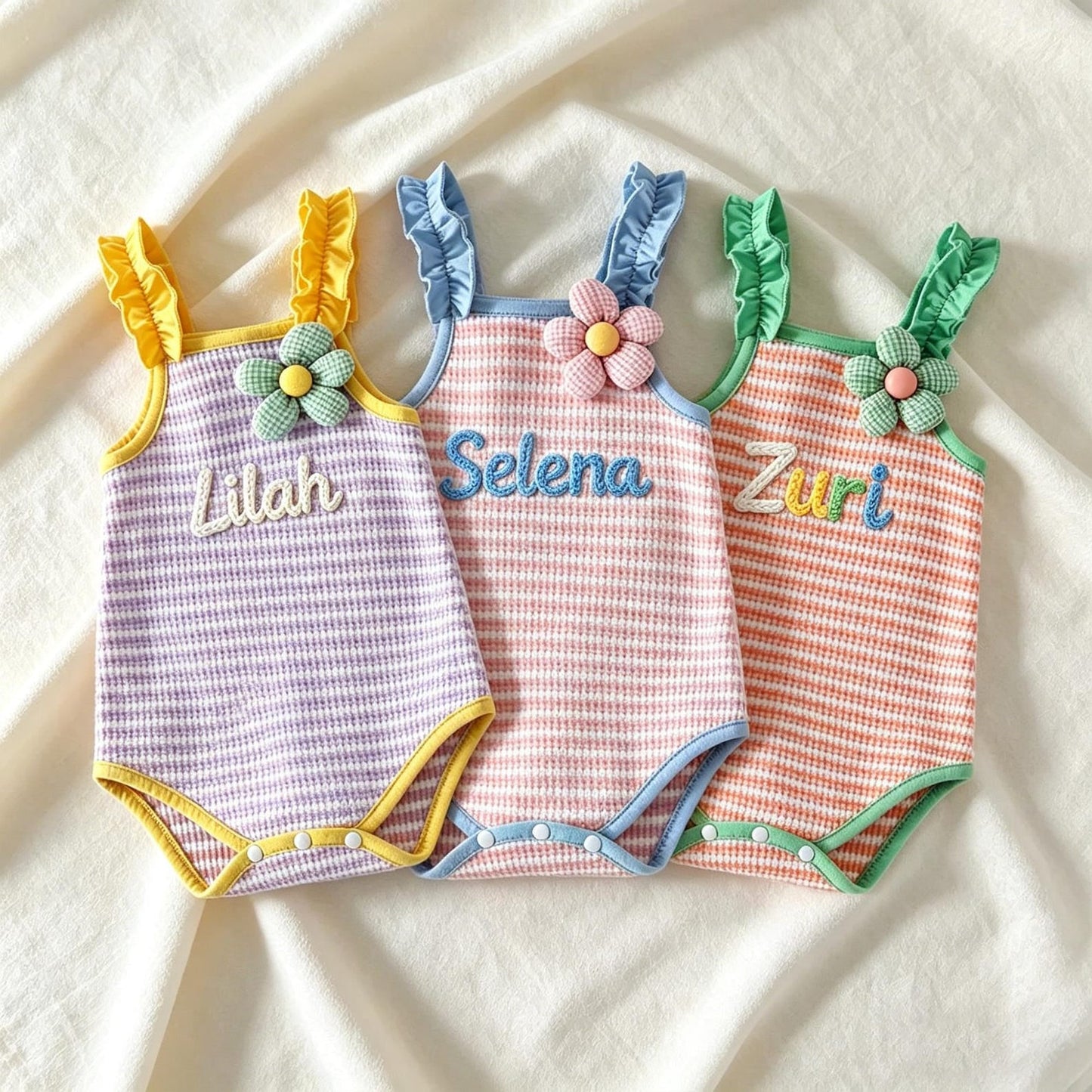 Personalized Baby Name Romper, Toddler Girl Romper, Newborn Smocked Outfit