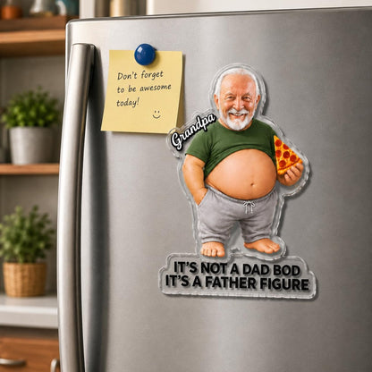 Custom Dad Bod Belly Magnet, Personalized Photo Squishy Fridge Funny Magnet