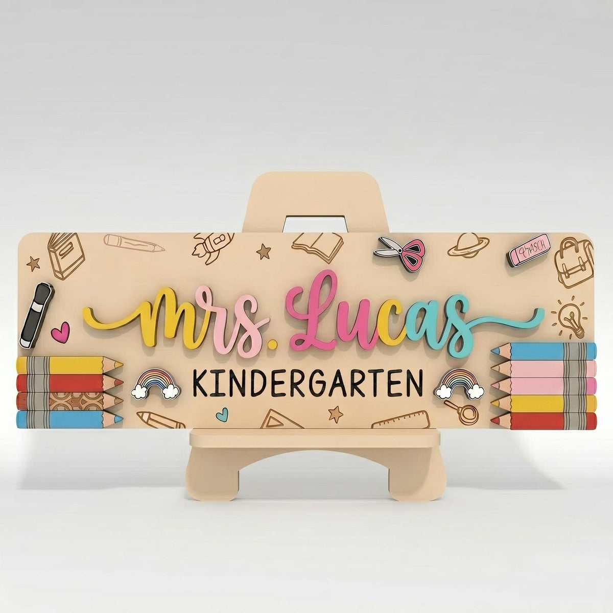Personalized Teacher Name Sign, Custom Classroom Desk Decor, Teacher Appreciation Gift