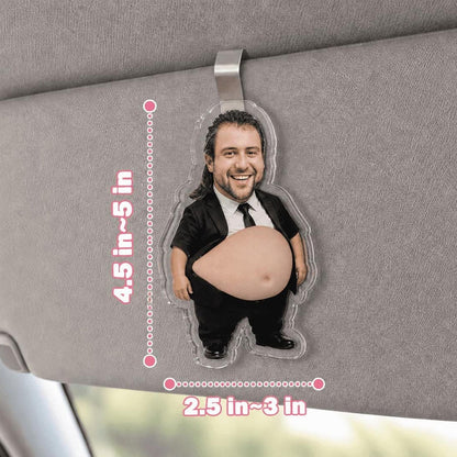 Custom Face Fridge Magnet, Personalized Couple Gift, Funny Belly Magnet