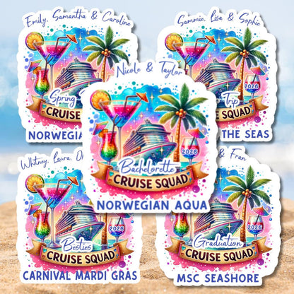 Personalized Cruise Squad Magnet 2026 Custom Cruise Door Keepsake Group Travel Souvenir Gift