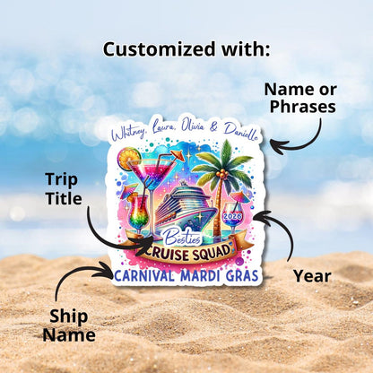 Personalized Cruise Squad Magnet 2026 Custom Cruise Door Keepsake Group Travel Souvenir Gift