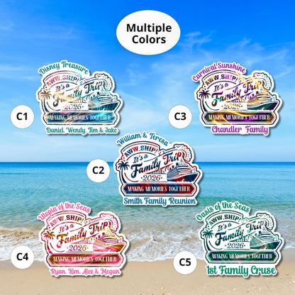 Family Trip Magnet Personalized Cruise Ship Magnet