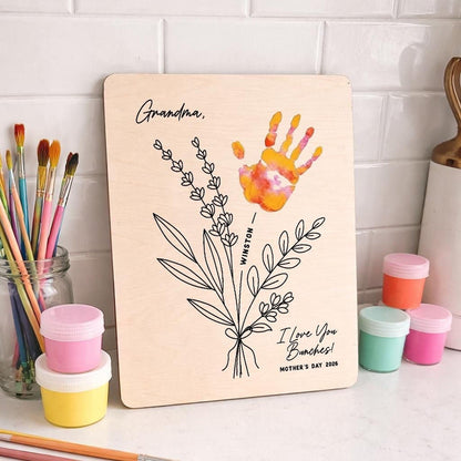 Personalized Fathers Day handprint Art Project Best Dad Best Grandpa with Paint