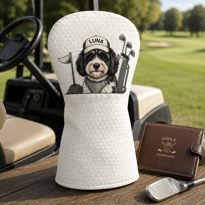 Custom Dog Name Golf Club Head Cover, Personalized Pet Photo Driver Cover