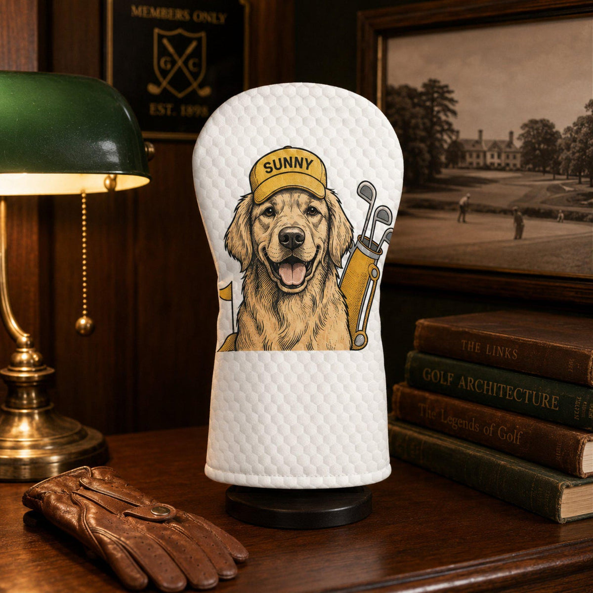 Custom Dog Name Golf Club Head Cover, Personalized Pet Photo Driver Cover