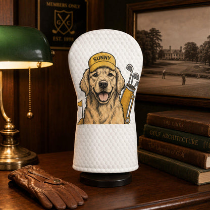 Custom Dog Name Golf Club Head Cover, Personalized Pet Photo Driver Cover