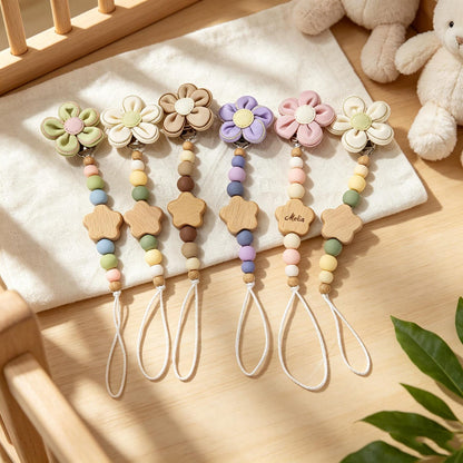 Personalized name-customizable pacifier clips