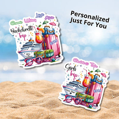 Personalized Suitcase Magnet Cruise Trip Keepsake Custom Name Ship Name Travel Gift