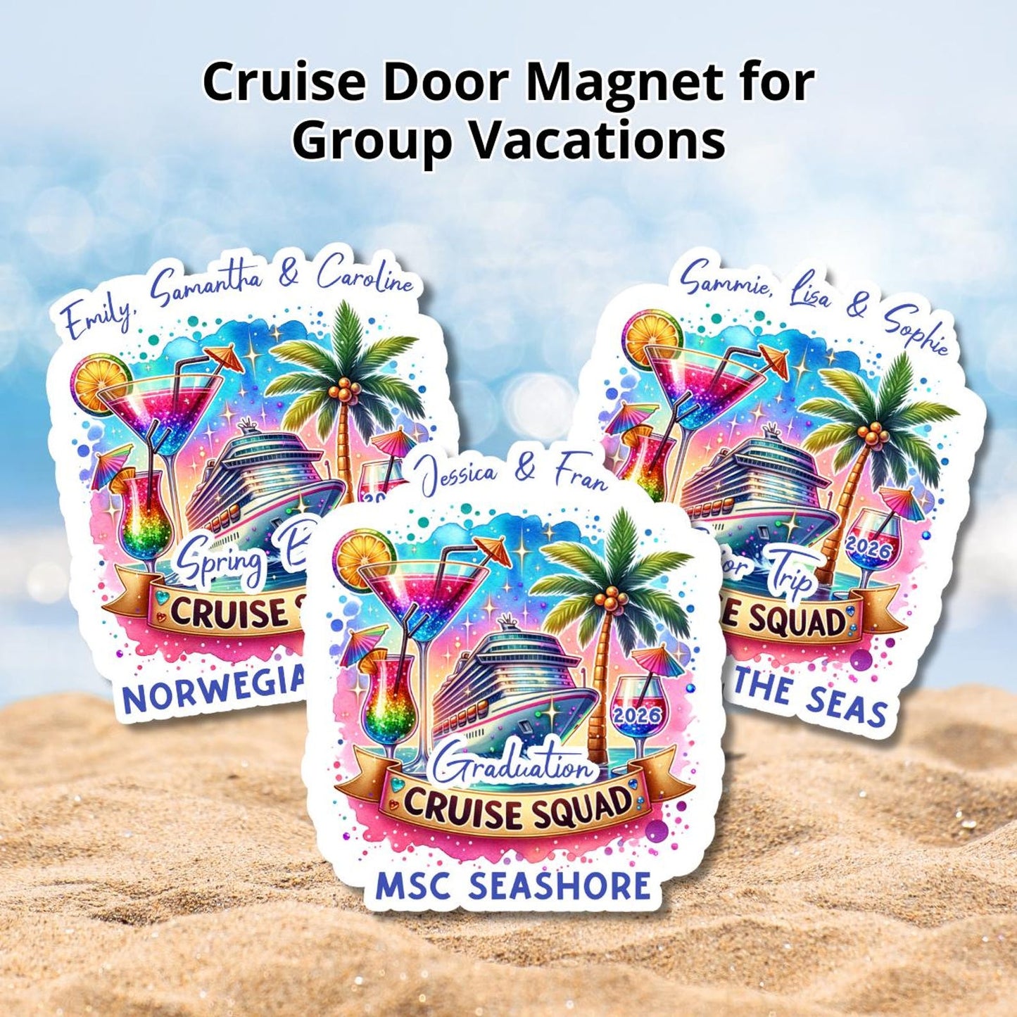 Personalized Cruise Squad Magnet 2026 Custom Cruise Door Keepsake Group Travel Souvenir Gift