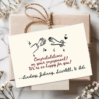 2 Sided Ceramic Ornament, Custom Engagement Gift, Personalized Engagement Gift for Engaged Couples