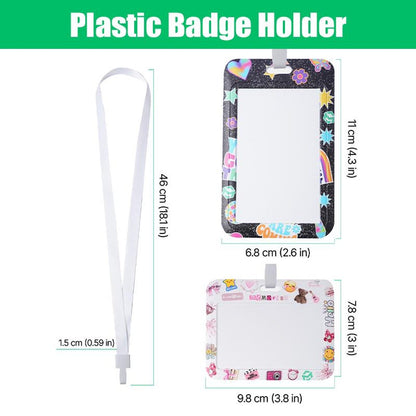 Custom Portrait Teacher Badge Holder, Personalized Cartoon Avatar ID Card Holder