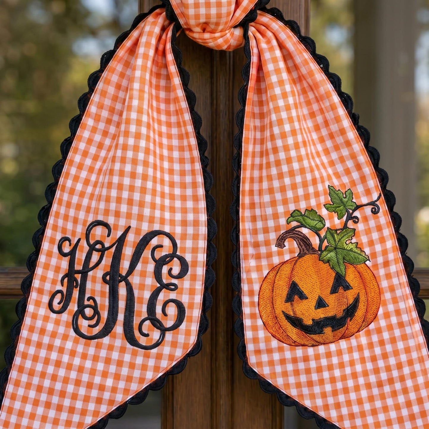 Personalized Wreath Sash, Custom Ribbon Banner, Farmhouse Front Door Decor