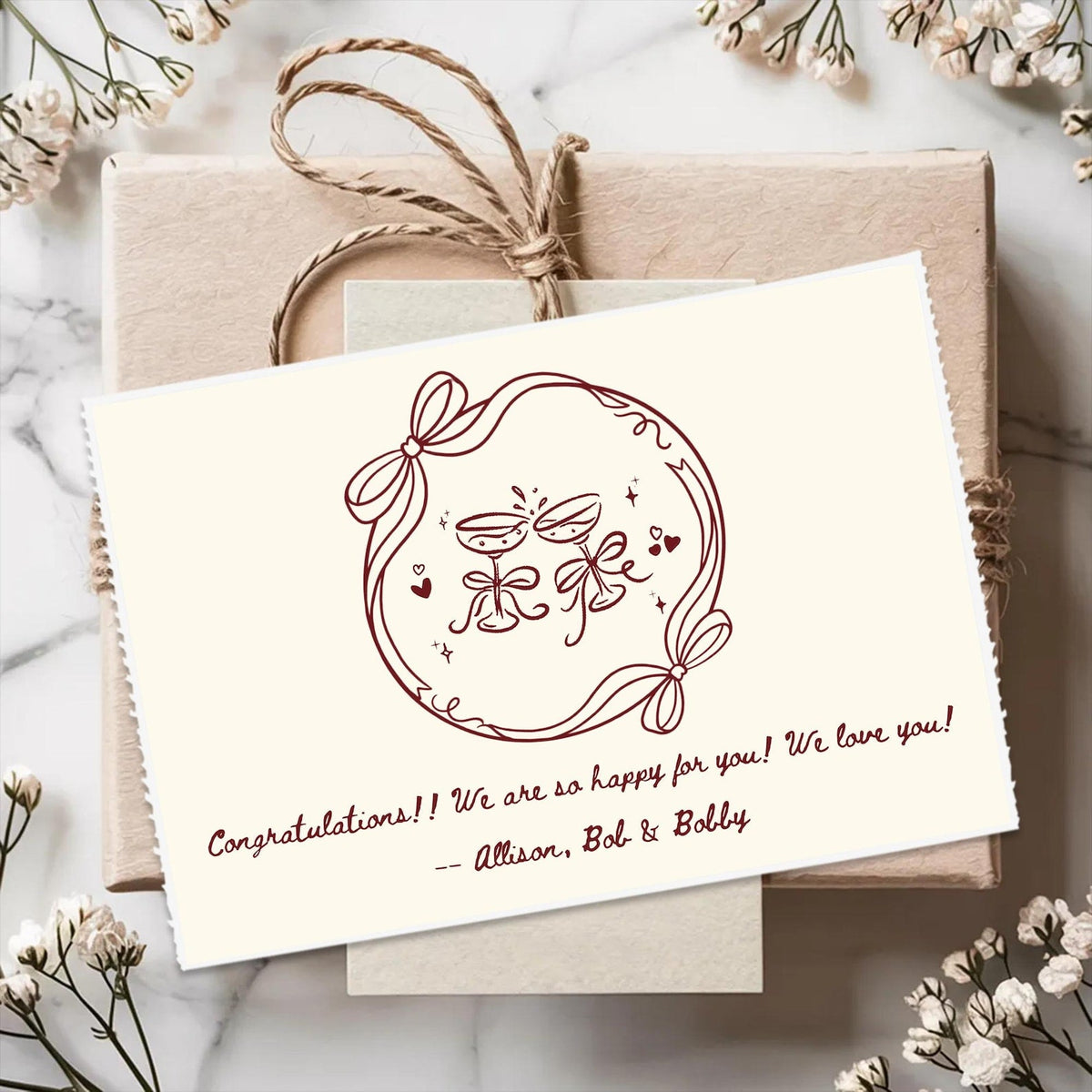 2 Sided Ceramic Ornament, Custom Engagement Gift, Personalized Engagement Gift for Engaged Couples
