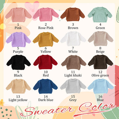 Hand Embroidered Baby Name Sweater, Personalized Baby Sweater with Name