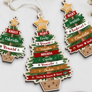 Personalized Large Family Christmas Ornament 2025