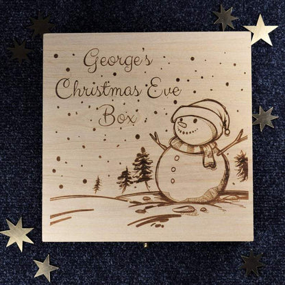 Engraved Christmas Eve Box-Wooden Christmas Box for Children