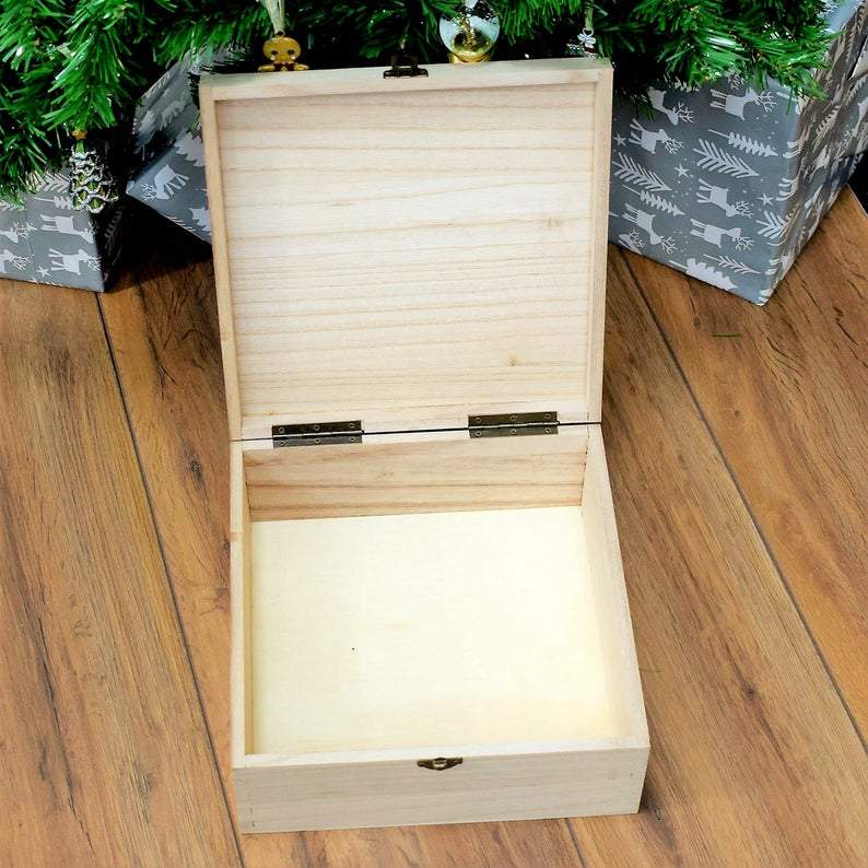 Engraved Christmas Eve Box-Wooden Christmas Box for Children