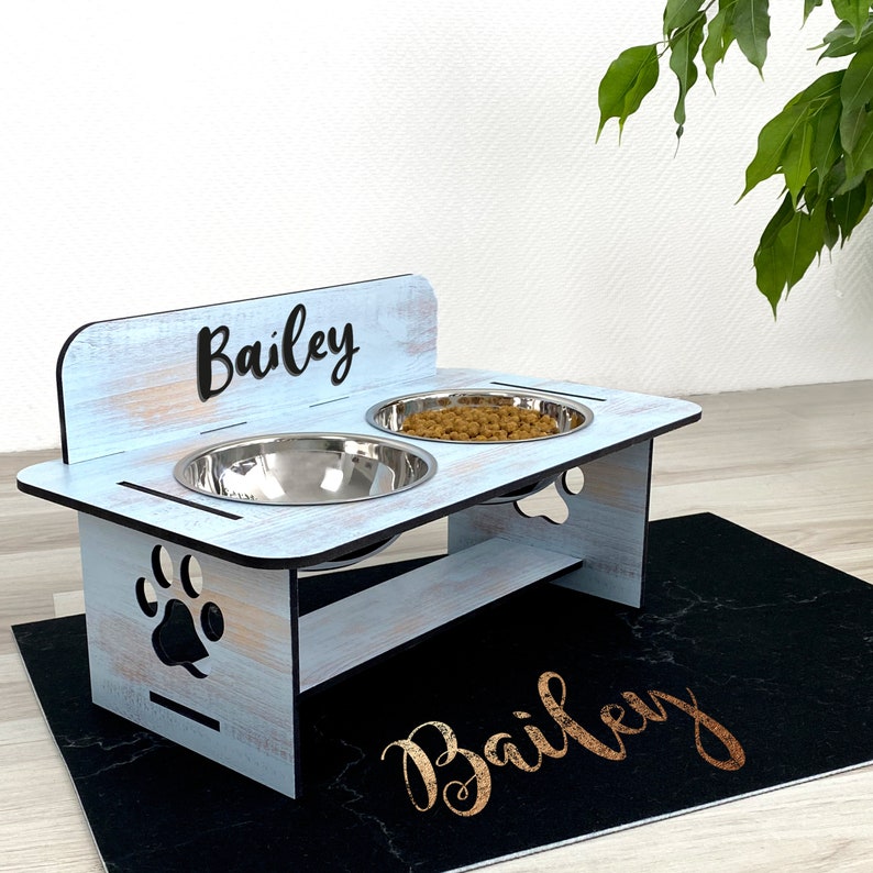 Raised Pet Bowl Stand Comes With Bowls Multiple Sizes Pet Feeder