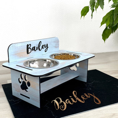 Raised Pet Bowl Stand Comes With Bowls Multiple Sizes Pet Feeder