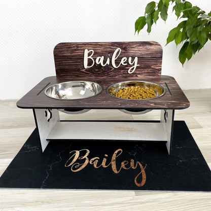 Raised Pet Bowl Stand Comes With Bowls Multiple Sizes Pet Feeder