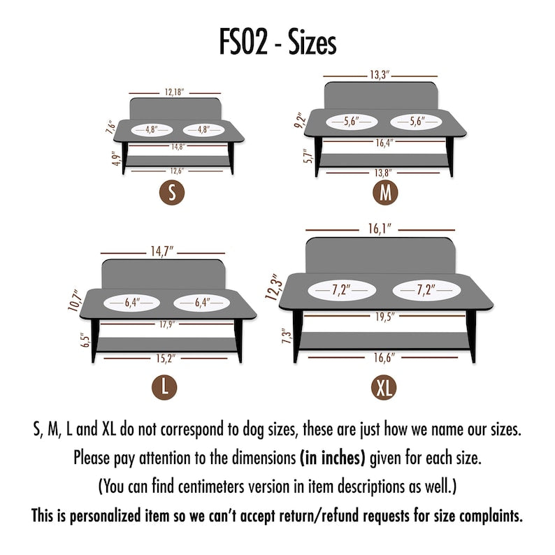 Raised Pet Bowl Stand Comes With Bowls Multiple Sizes Pet Feeder