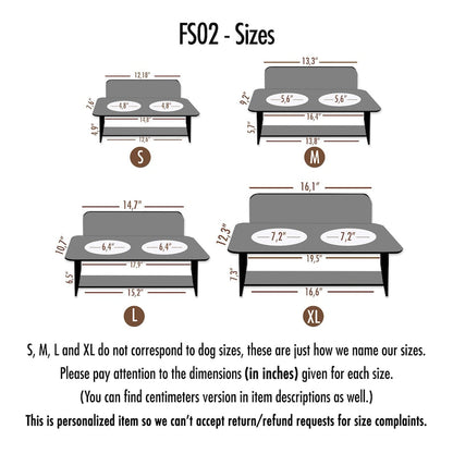Raised Pet Bowl Stand Comes With Bowls Multiple Sizes Pet Feeder