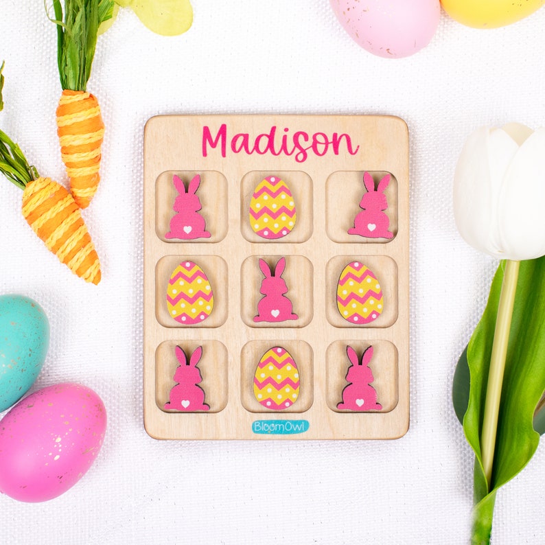 Easter Tic Tac Toe, Basket Fillers, Easter Gift for Kids, Basket Stuffers