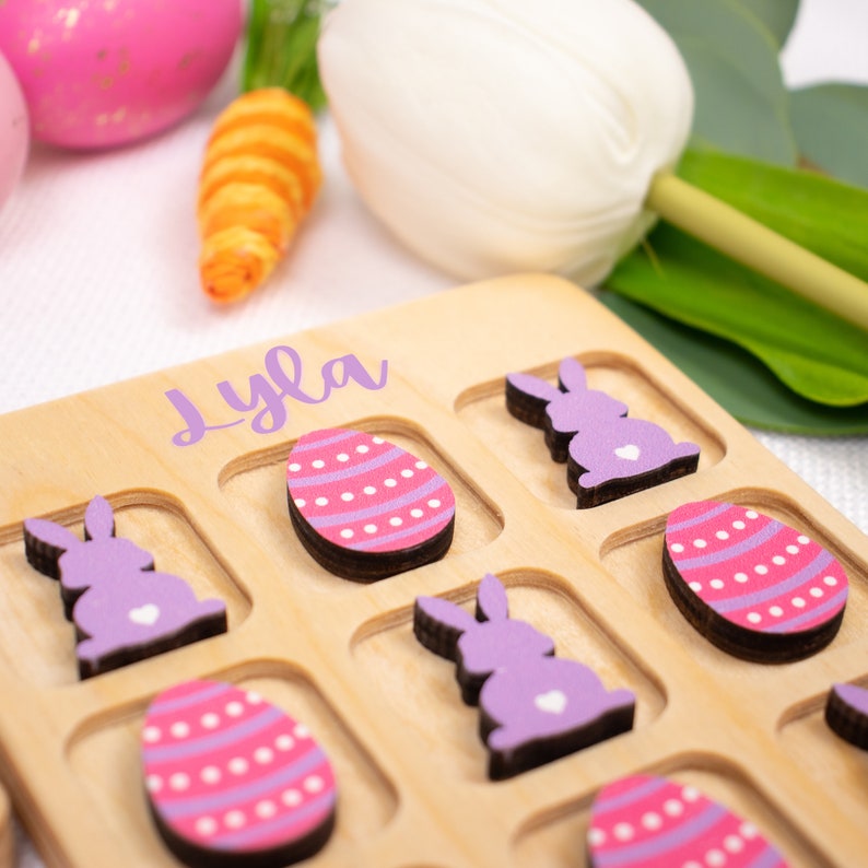 Easter Tic Tac Toe, Basket Fillers, Easter Gift for Kids, Basket Stuffers