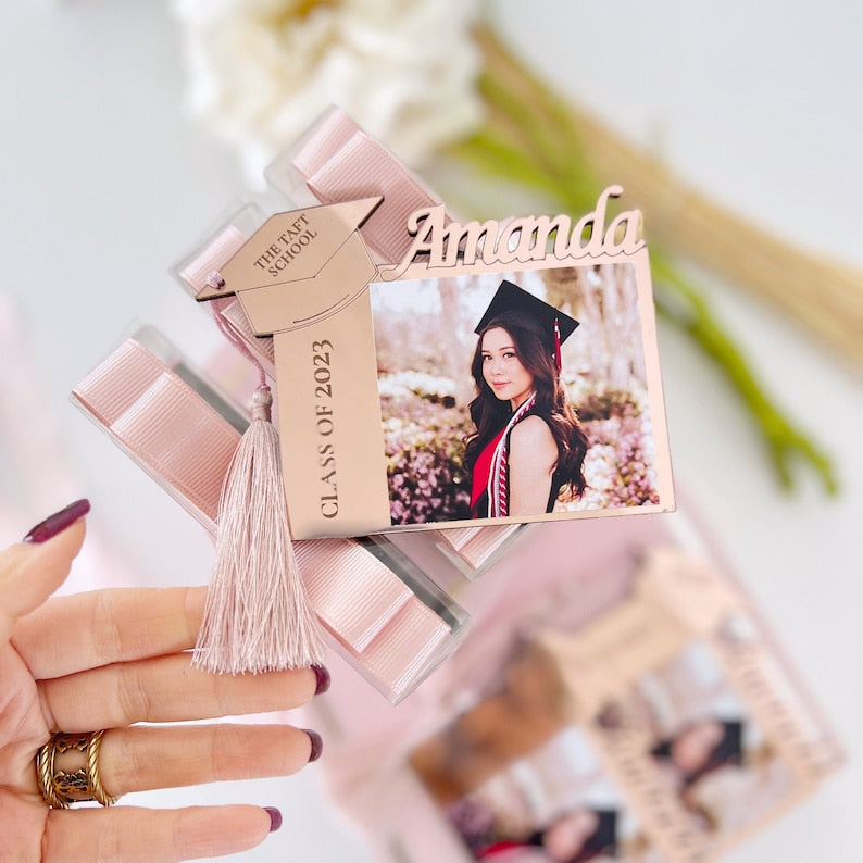 Class of 2026 Custom Graduation Photo Frame Magnet, Graduation Party Favors