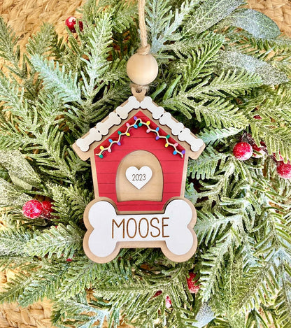 Custom Pet Ornament, Dog Ornament, Dog House Ornament