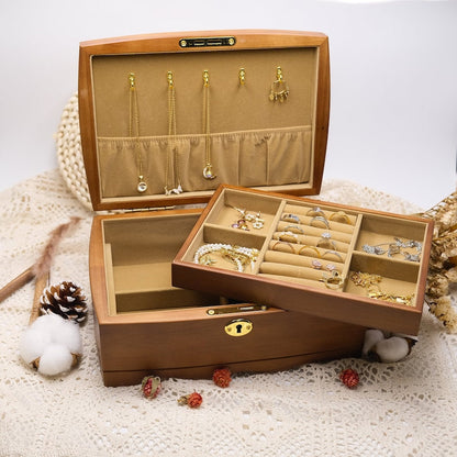 Personalized Wooden Jewelry Box, Customized Retro Jewelry Box