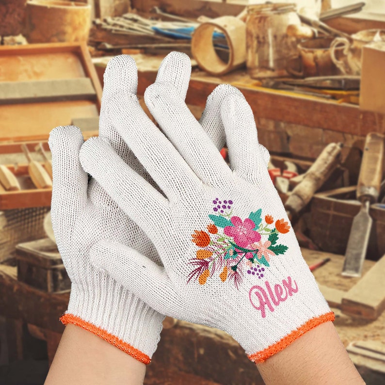 Customized Garden Gloves, Flower Work Gloves, Garden Gloves for Women