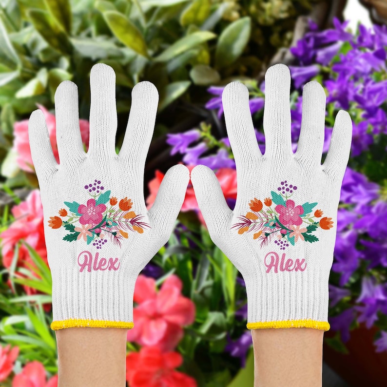 Customized Garden Gloves, Flower Work Gloves, Garden Gloves for Women