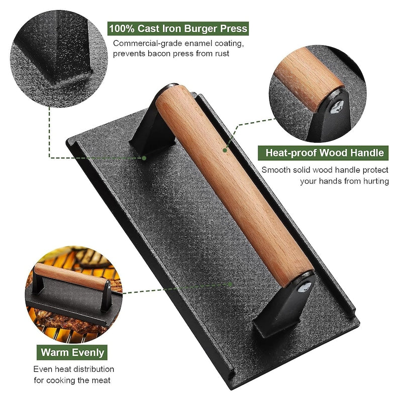 Personalized BURGER PRESS Smasher Weight Smash Grilling Accessories
