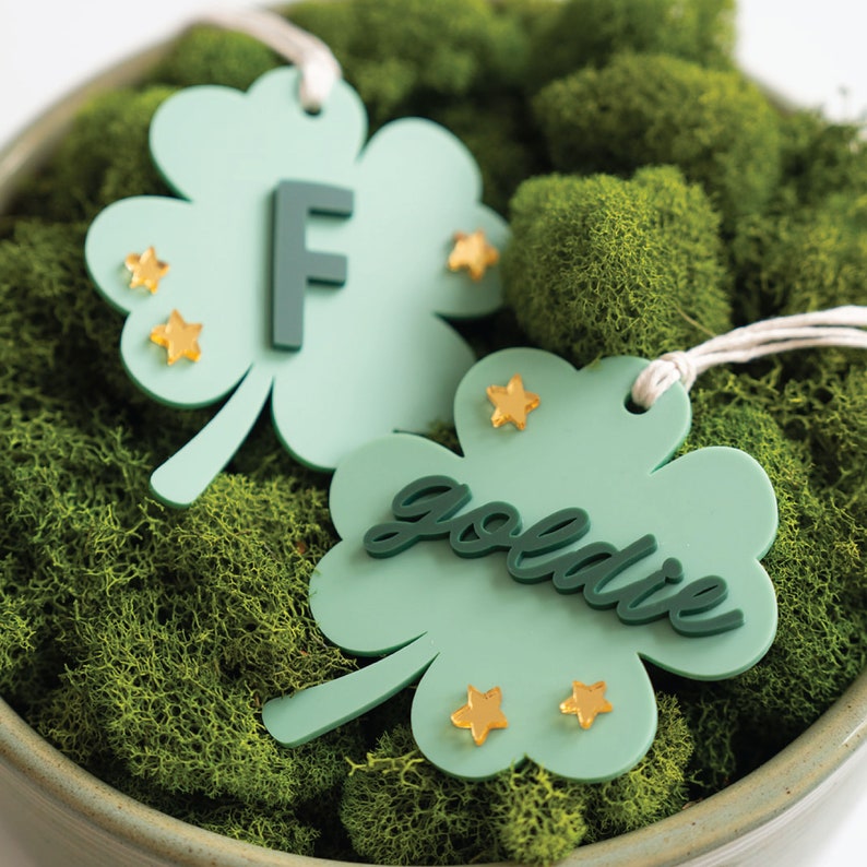 Clover Tag Shamrock Tags Shamrock Tag St. Patrick's Day Basket Tags