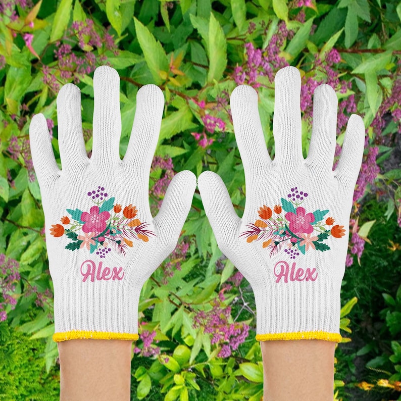 Customized Garden Gloves, Flower Work Gloves, Garden Gloves for Women