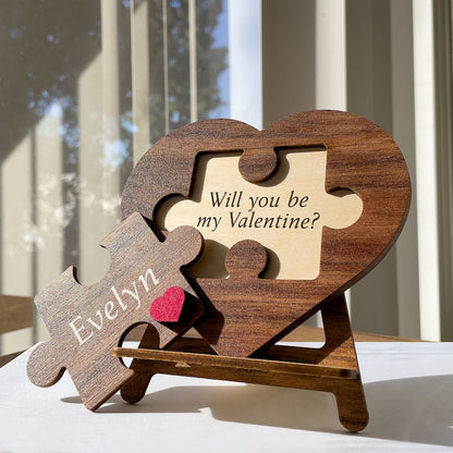 Valentine's Day Gift, Puzzle Name Sign for Couples, Valentine Gift Gift for Him Her