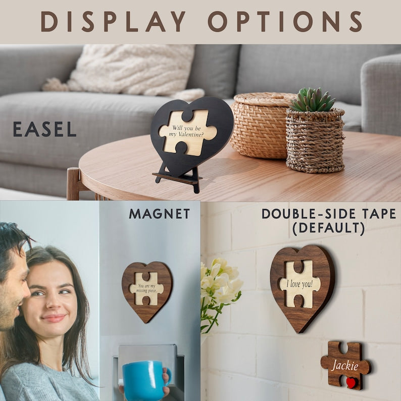 Valentine's Day Gift, Puzzle Name Sign for Couples, Valentine Gift Gift for Him Her