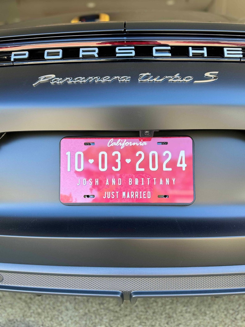 Wedding License Plate - Just Married Mr and Mrs