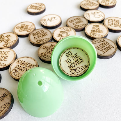 Easter Egg Tokens | 35 Easter Egg Fillers | Wooden Tokens