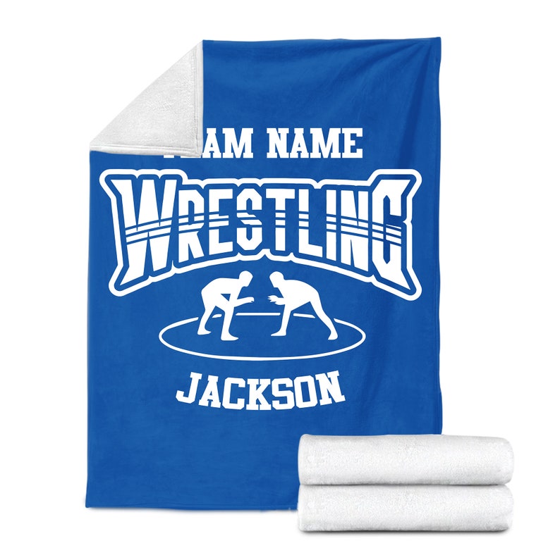 Personalized Wrestling Blanket, Custom Name Blankets