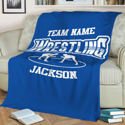Personalized Wrestling Blanket, Custom Name Blankets