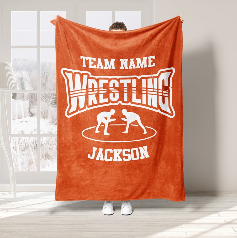 Personalized Wrestling Blanket, Custom Name Blankets