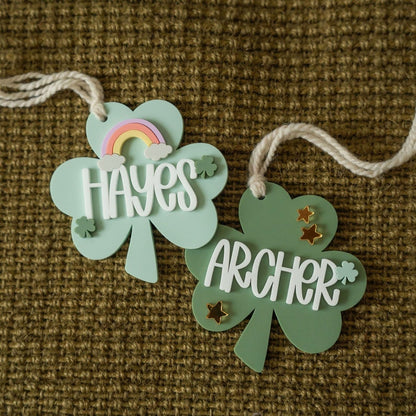 St Patty's Day Tags Clover Tag St Patrick's Day Tag