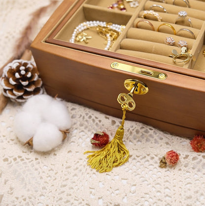 Personalized Wooden Jewelry Box, Customized Retro Jewelry Box
