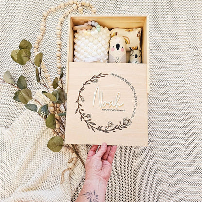 Memory box, Wooden keepsake box, Custom memory box, New baby box