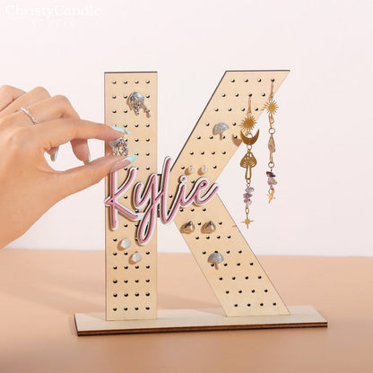 Personalized Earring Holder - Birthday Gift for Her