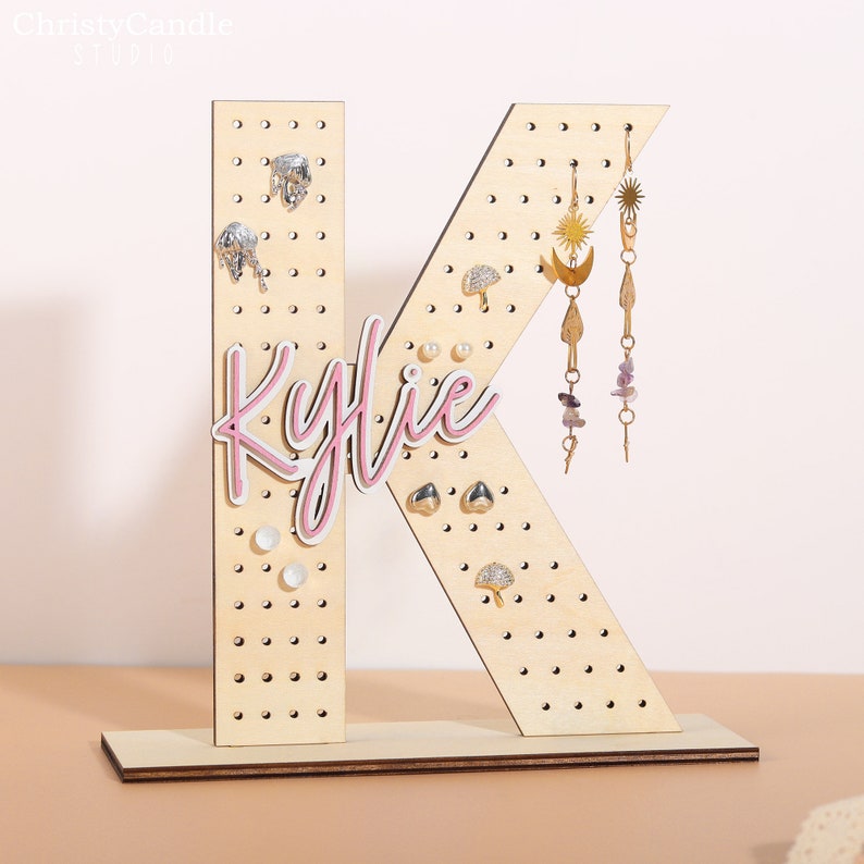 Personalized Earring Holder - Birthday Gift for Her